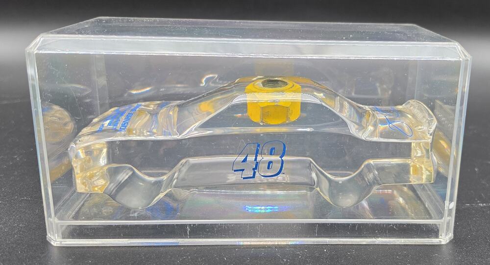 Jimmie Johnson #48 Autographed 2005 Daytona 500 Race Used Lug Nut Acrylic 1/100